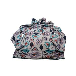 Valor Collective Mens Southwestern Fleece Quarter Zip Hoodie XL Multi-Color
